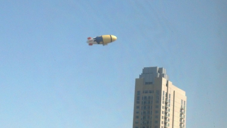 Balloon over building August 29 2013