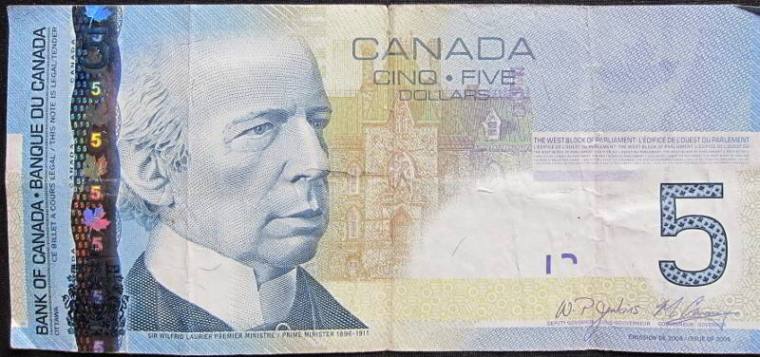 Canadian Five Dollar Bill