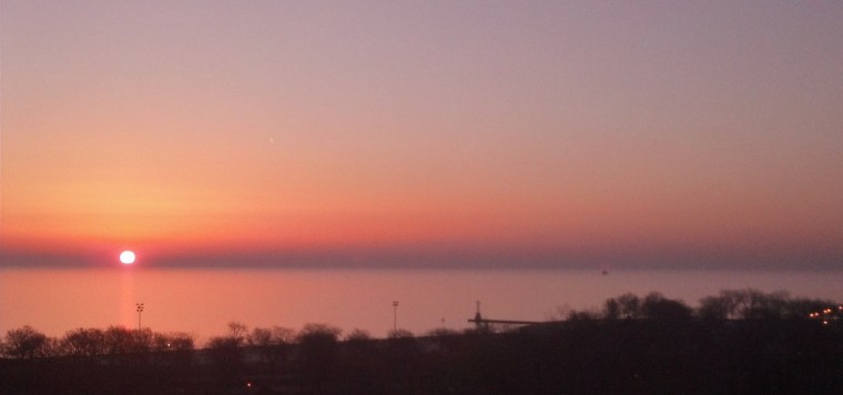 Sunrise Lake Michigan April 1, 2015