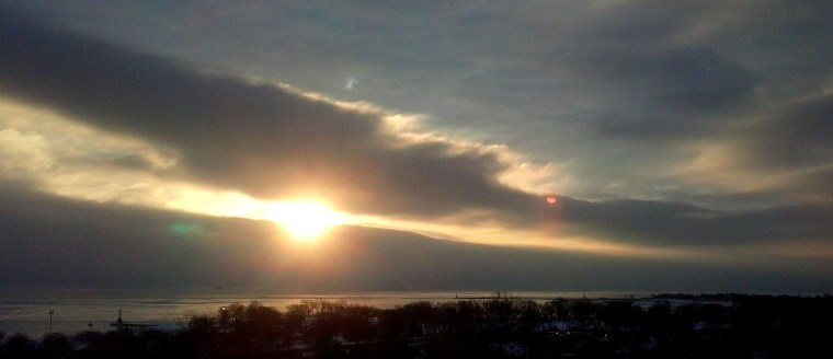sunrise Lake Michigan Feb 16 2016