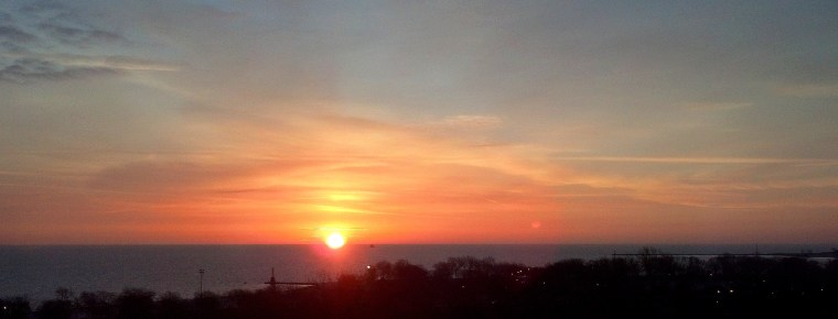 sunrise Lake Michigan Feb 23 2016