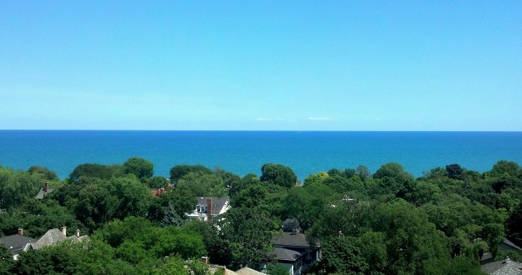 Lake Michigan from The Mather Evanston August 8 2016